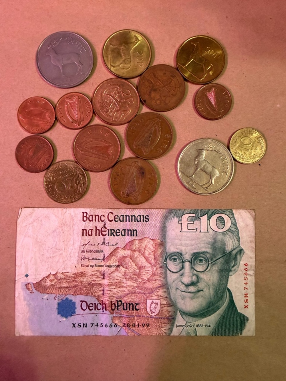 Vintage Irish currency